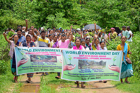 Villagers protest in Kamrup, Assam